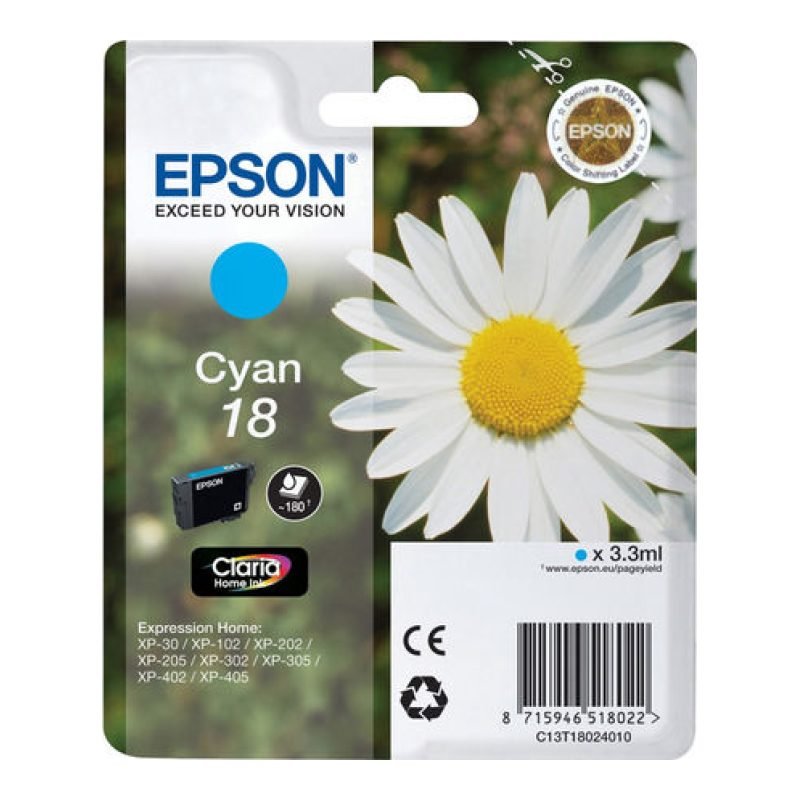 Epson C13T18024020 Mavi Mürekkep Kartuşu