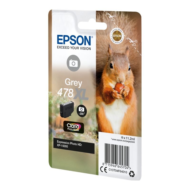 Epson 478XL C13T04F64010 Gri Mürekkep Kartuşu — görsel 2