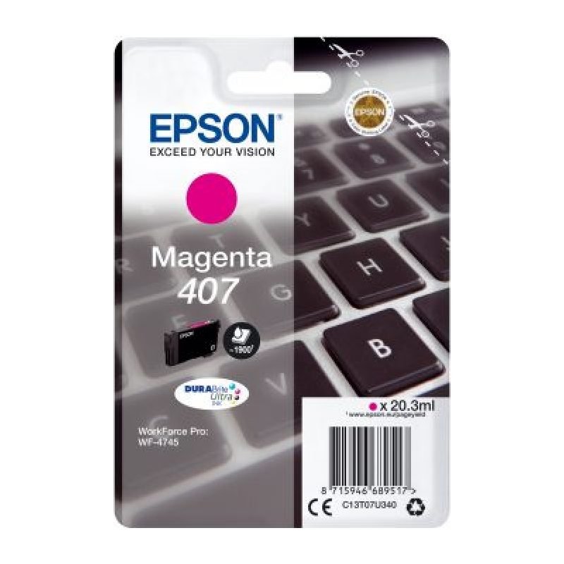 Epson 407L C13T07U340 Kırmızı Mürekkep Kartuşu
