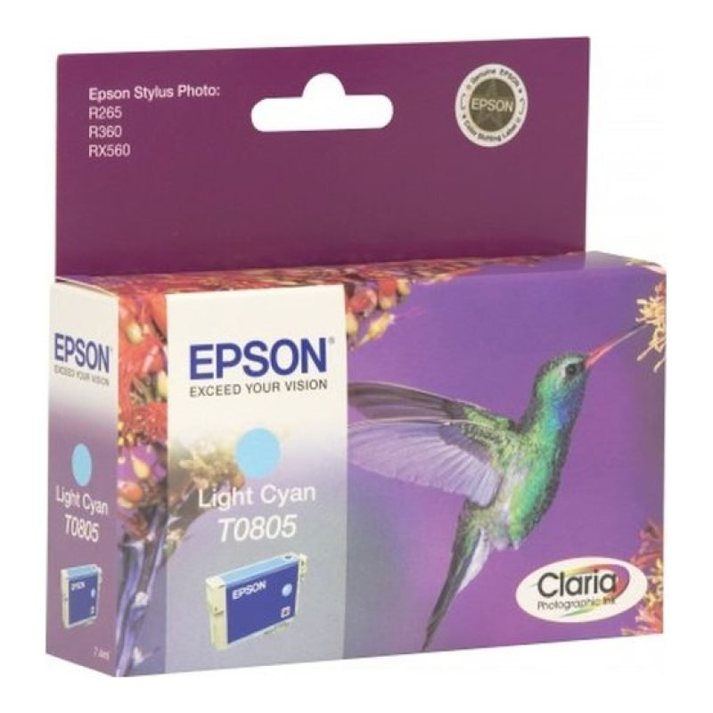 Epson T0805 C13T080540 Açık Mavi Mürekkep Kartuşu — görsel 2