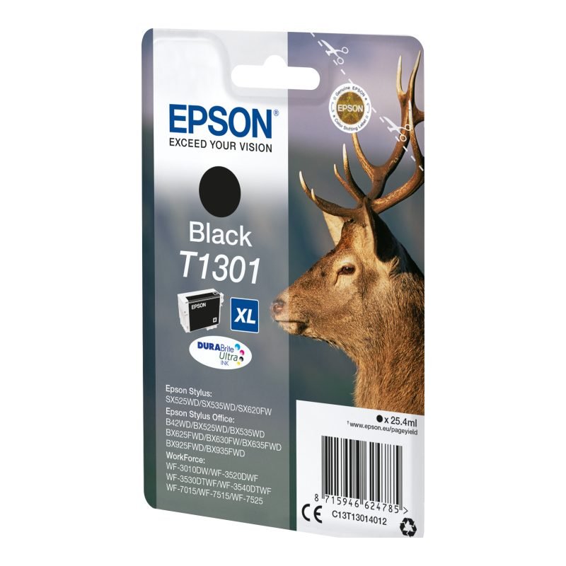 Epson T1301 C13T13014022 Siyah Mürekkep Kartuşu
