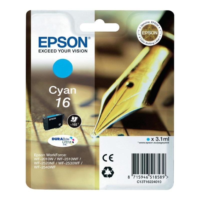 Epson 16 C13T16224020 Mavi Mürekkep Kartuşu
