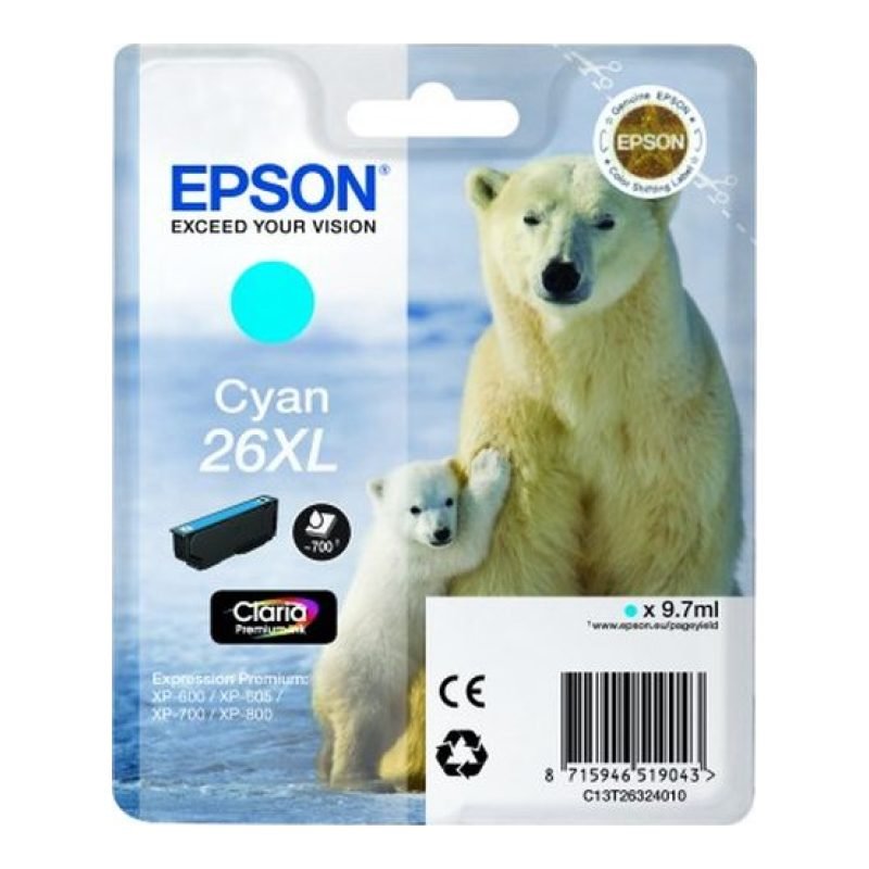 Epson 26XL C13T26324010 Mavi Mürekkep Kartuşu — görsel 2