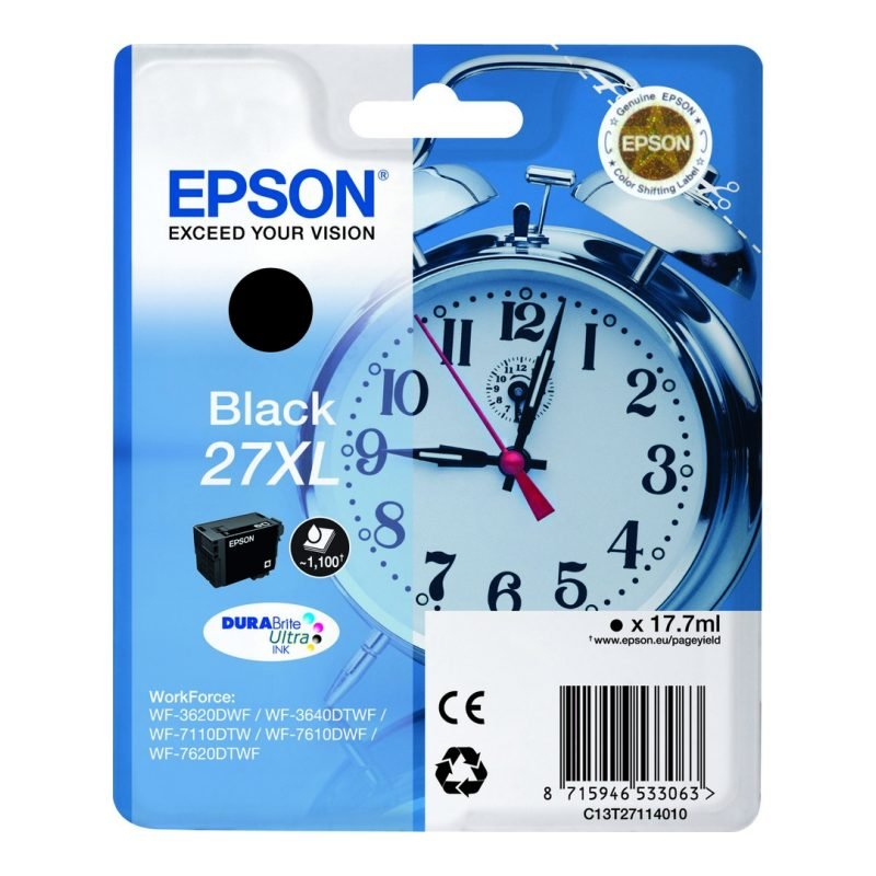 Epson 27XL C13T27114010 Siyah Mürekkep Kartuşu