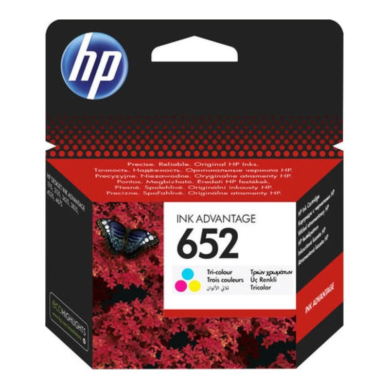 HP 652 F6V24AE Üç Renkli Mürekkep Kartuşu