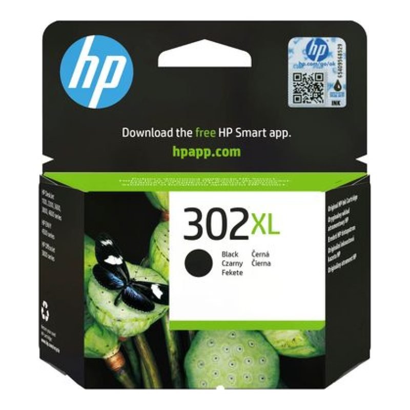 HP 302XL F6U68AE Siyah Mürekkep Kartuşu