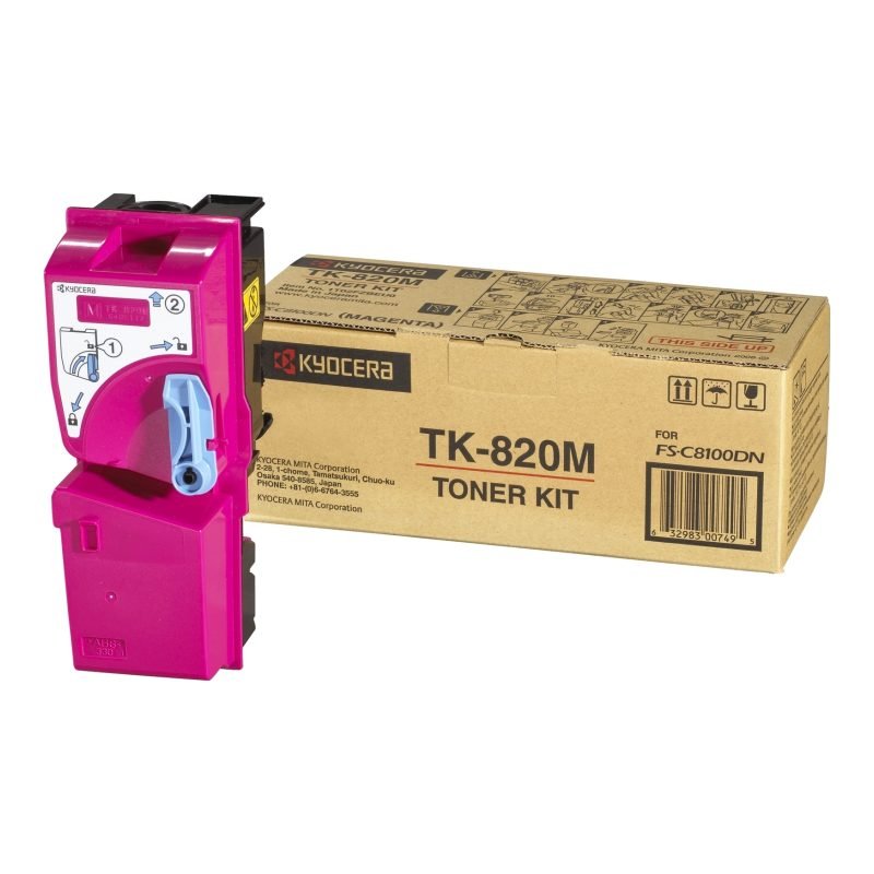 Kyocera TK-820M 1T02HPBEU0 Kırmızı Toner